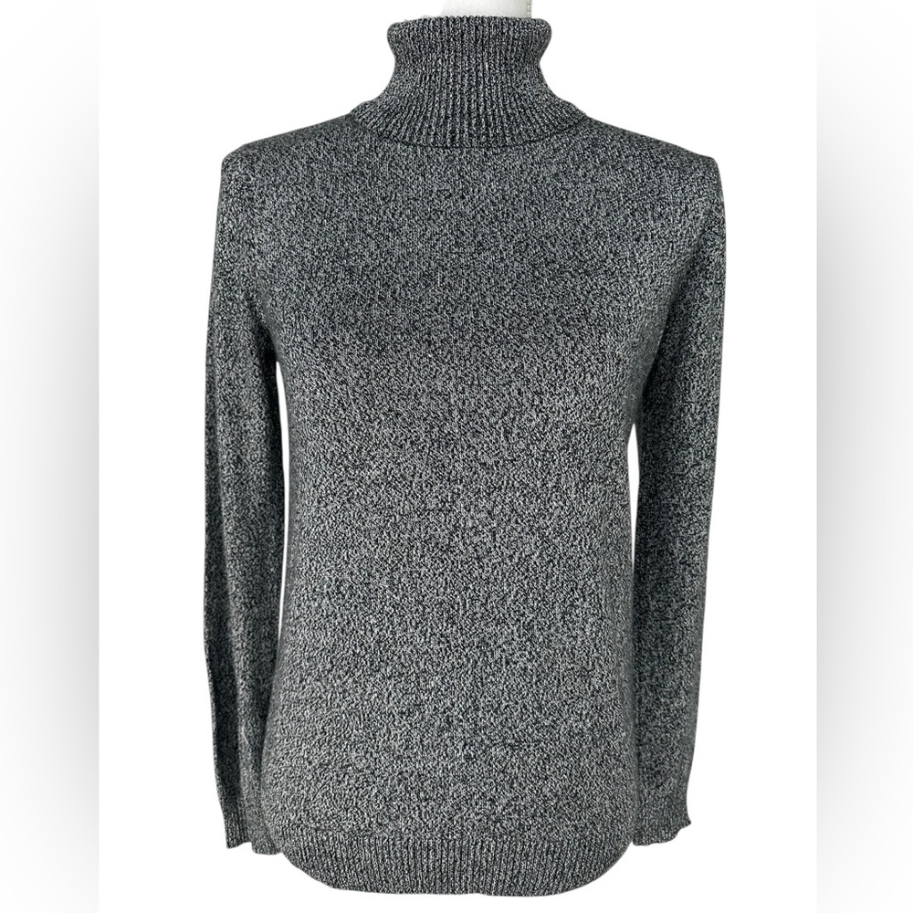 PREMISE / Black & Gray Turtleneck / Small / Goth Emo Business Casual Office